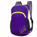 Saco de dobramento ao ar livre roxo, mochila infantil